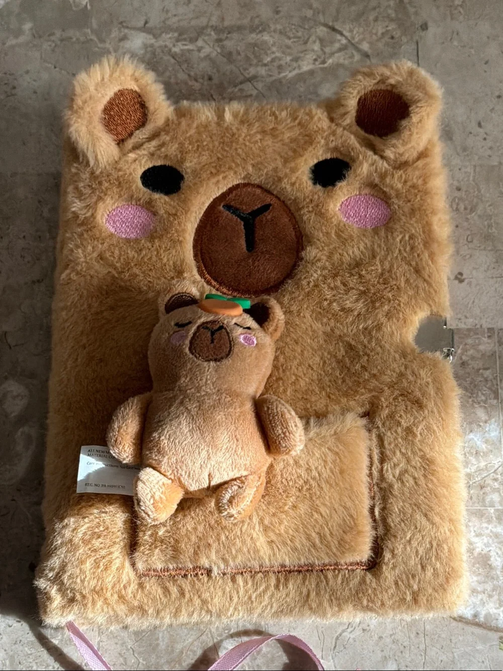 Furry Capybara Plush Diary